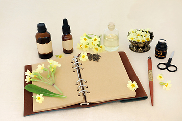 Image showing Primula Flower Preparation for Natural Floral Essence 