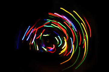 Image showing Abstract bright motion background with blurred lights 