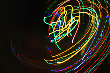 Image showing Abstract colorful motion lights background