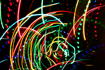 Image showing Abstract colorful motion background with blurred lights 