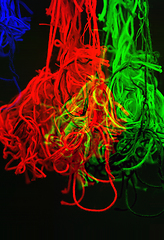 Image showing Abstract background with dispersion effect from tangled threads 