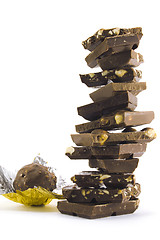 Image showing chocolate pyramid and ball