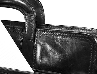 Image showing black leather portfolio