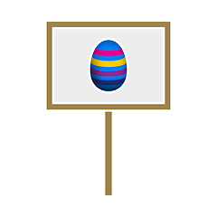 Image showing Easter Pointer With Egg Icon