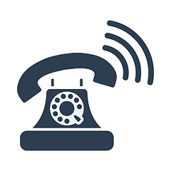 Image showing Old Telephone Icon