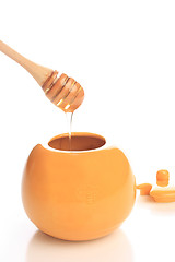 Image showing Honey and a jar