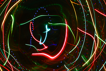 Image showing Abstract colorful motion lights background