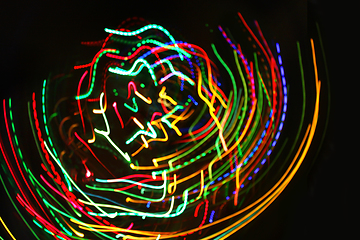 Image showing Abstract colorful motion lights background