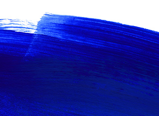 Image showing Bright blue and white drawn paint background