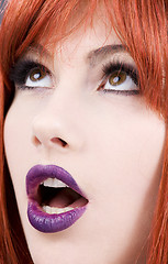 Image showing purple lips