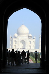 Image showing Entering the Taj Mahal complex. Agra. India