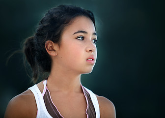 Image showing Asian unhappy teenage girl 