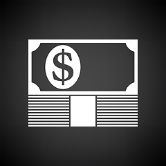 Image showing Banknote On Top Of Money Stack Icon