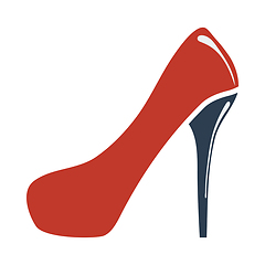 Image showing Female Shoe With High Heel Icon