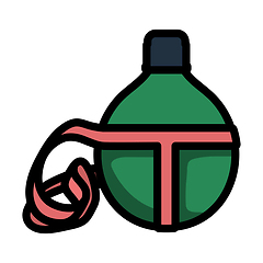 Image showing Icon Of Touristic Flask