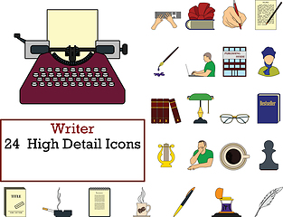 Image showing Writer Icon Set