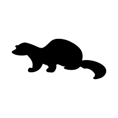 Image showing American Mink Silhouette