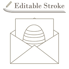 Image showing Envelop With Easter Egg Icon