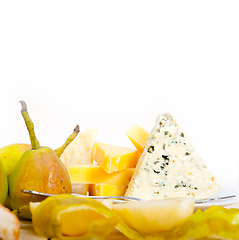 Image showing fresh pears and cheese