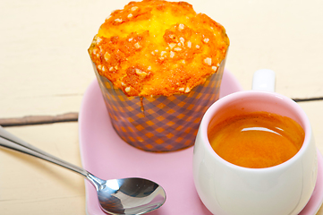 Image showing coffee and muffin