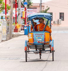 Image showing Rickshaw in Tha Chalom, Thailand