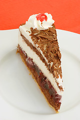 Image showing Black Forest gateau cake