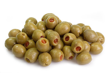 Image showing Green olives