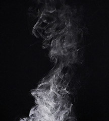 Image showing Water vapor, white and smoke isolated on png or transparent background, fog or mist with cloud pattern. Natural steam, incense burning and foggy air with abstract, smokey puff and misty with gas