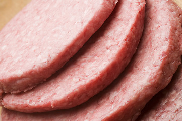 Image showing hamburger patties