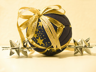 Image showing Detailed closeup of a christmas decoration