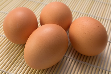 Image showing 4 Brown eggs