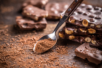 Image showing Cocoa powder with chocolate