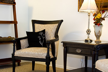 Image showing Family Room with Reading Chair and night stand