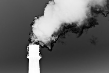 Image showing Smoke from a pipe. Inverted