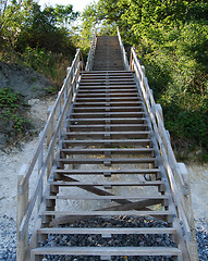 Image showing wooden staircase