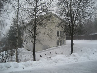 Image showing Old school at winter time