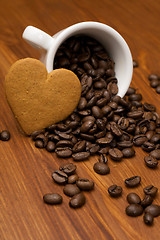 Image showing Gingerbread Cookie in Coffee Beans