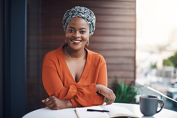 Image showing Im here for success. Cropped portrait of an attractive businesswoman working at a desk in her office.