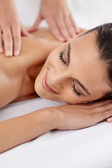 Image showing Pamper, relax, renew. Cropped shot of a beautiful young woman relaxing during spa treatment.