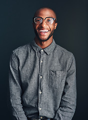 Image showing Feel what you want to feel. Studio shot of a handsome young man against a dark background.