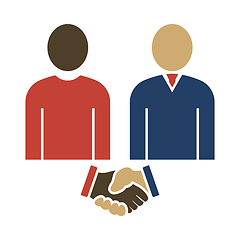 Image showing Two Man Making Deal Icon