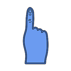 Image showing Fans Foam Finger Icon