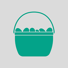 Image showing Easter Basket With Eggs Icon