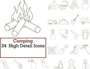 Image showing Camping Icon Set