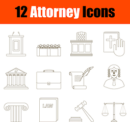 Image showing Attorney Icon Set