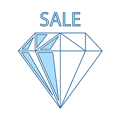 Image showing Dimond With Sale Sign Icon