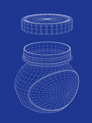 Image showing 3D model of jar with lid
