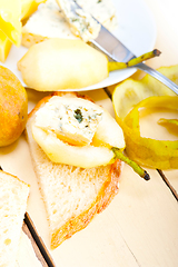 Image showing cheese and pears