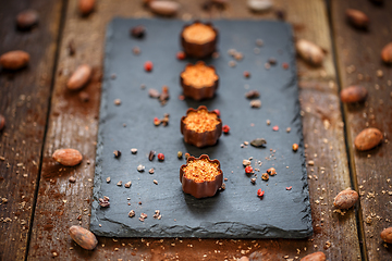 Image showing Fine chocolate pralines