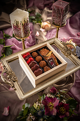 Image showing Lot of variety chocolate pralines